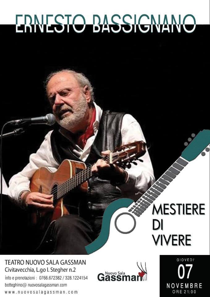 Locandina ERNESTO BASSIGNANO “Il mestiere di vivere”